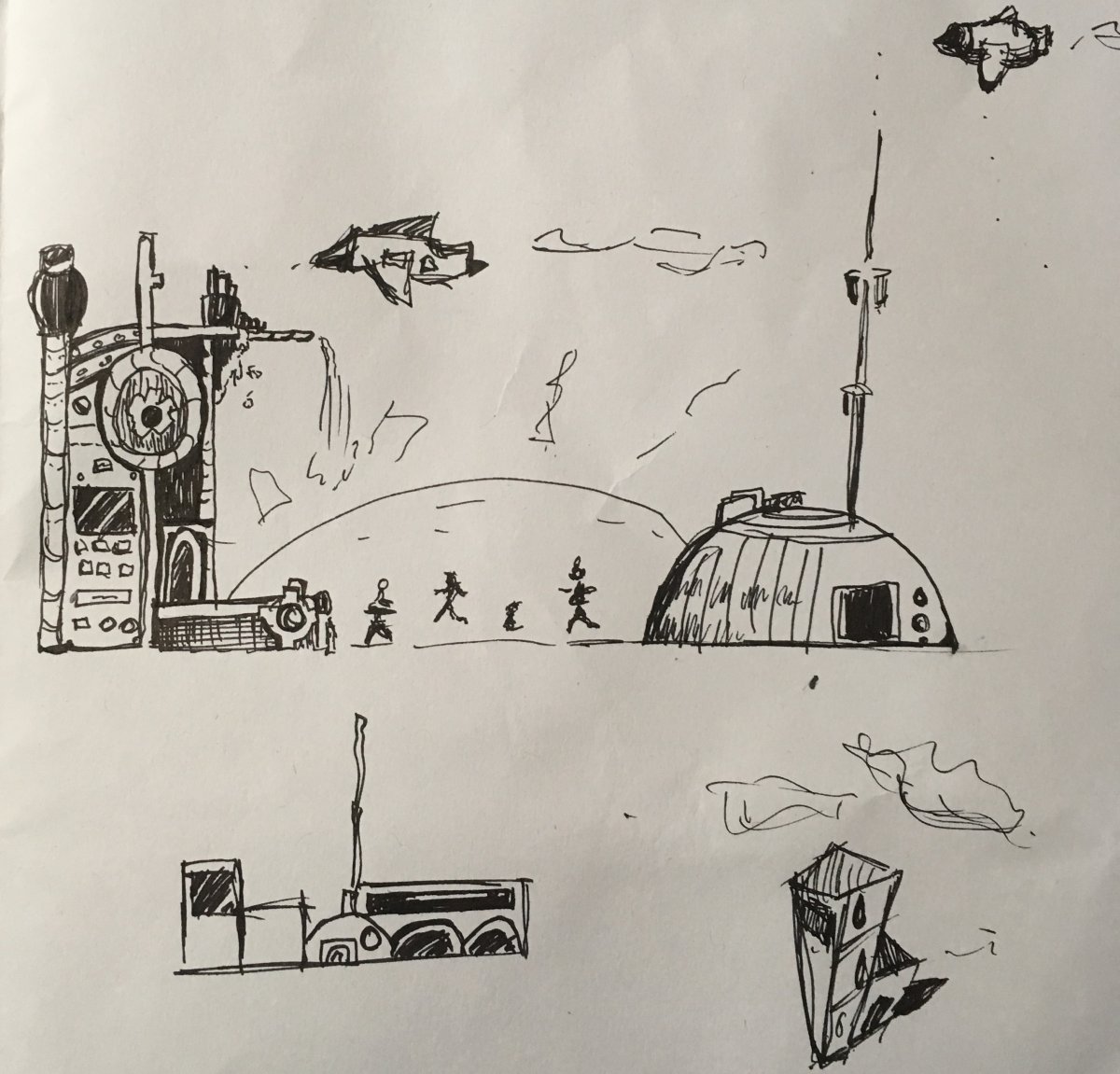 futuristic city scape